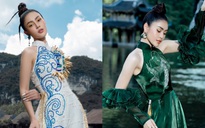Hoa hậu Lý Kim Thảo diện áo dài cách điệu khoe sắc giữa Tràng An