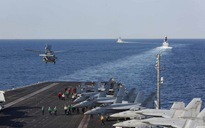 Tàu sân bay Mỹ băng qua Eo biển Hormuz tiến vào vùng Vịnh