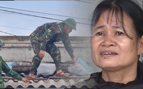 Người phụ nữ khuyết tật xúc động khi được biên phòng trợ giúp trước bão Noru