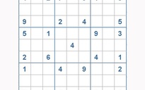 Mời các bạn thử sức với ô số Sudoku 3179 mức độ Khó