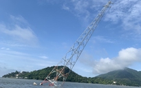 Kiên Giang: Cắt điện khẩn cấp đảo Hòn Tre do cột điện vượt biển đổ nghiêng