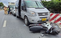 Tai nạn Tiền Giang: 3 ô tô và xe máy tông liên hoàn, 1 người bị thương