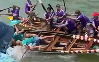 Bi hài giải fair play cho đội đua phang mái chèo khiến đối thủ rơi xuống sông