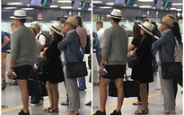 Kim Tae Hee khéo che bụng bầu tại sân bay Ý