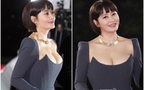 Kim Hye Soo khoe vòng một 'bốc lửa' trên thảm đỏ Rồng Xanh 2021