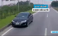 Tài xế ô tô con ‘liều chết’ đi ngược chiều cao tốc Hà Nội - Thái Nguyên
