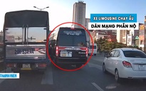 Xe khách limousine chạy ẩu, cố tình chèn đường xe tải: Dân mạng phẫn nộ