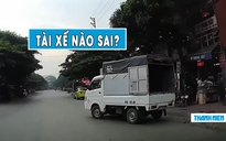 Ô tô suýt tông xe tải đang quay đầu: Tài xế có sai?