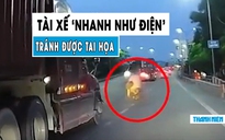 Tài xế container suýt ‘mang họa’ vì người đàn ông sang đường ẩu