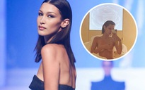 Chân dài đình đám Bella Hadid khoe ngực trần ở Pháp