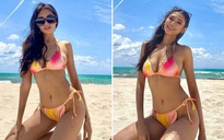 Hoa hậu Myanmar khoe ảnh bikini nóng bỏng ở Mỹ, bác tin bị quân đội truy nã