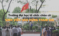 Trường đại học tổ chức chào cờ đầu tuần, sinh viên hào hứng tham gia