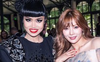 Jessica Minh Anh thay ba váy trong ngày đầu tiên tham dự Paris Fashion Week