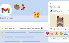 Gmail sắp có tương tác bằng biểu tượng cảm xúc