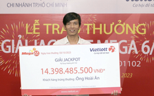 Vừa trúng Vietlott hơn 14 tỉ, chàng trai không đeo mặt nạ nói gì khi thông báo trúng tiếp 4,6 tỉ?