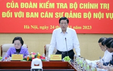 Bộ Chính trị thông báo dự thảo kết quả kiểm tra tại Bộ Nội vụ