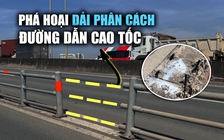 Kẻ gian phá hoại dải phân cách đường dẫn cao tốc TP.HCM-Long Thành-Dầu Giây