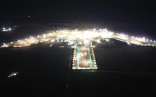 Ngắm công trường sân bay Long Thành rực sáng trong đêm
