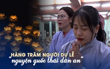 Hàng trăm người tới chùa Diệu Pháp thả hoa đăng cầu an cho năm mới