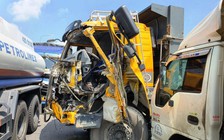 Quảng Nam: Tai nạn liên hoàn giữa 5 xe tải, QL1 ách tắc