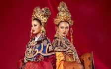 Mâu Thủy diện trang phục nặng 10kg đọ sắc Hương Ly