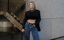 Che khuyết điểm đùi to, chân vòng kiềng với quần jeans oversized