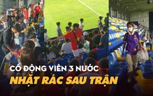 CĐV Việt Nam, Lào, Campuchia nán lại sân nhặt rác, báo chí khu vực khen hết lời