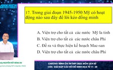 ÔN THI THPT 2023 | Môn Lịch sử | Giải đề minh họa câu 17 - 20