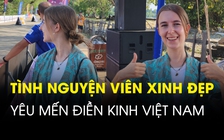 Nữ cổ động viên châu Âu xinh đẹp và tình cảm cho điền kinh Việt Nam