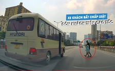 Xe khách xem thường luật, dừng đón khách trên cao tốc suýt gây tai nạn