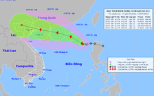 Bão số 1 đang hướng vào đất liền nước ta