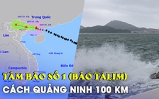 KHẨN CẤP: Tâm bão số 1 (bão Talim) chỉ còn cách Quảng Ninh 100 km