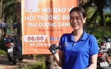 Miss Peace Ban Mai tham gia nhặt rác dọc bờ biển