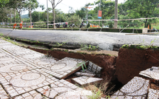 Cận cảnh những vết nứt trên quốc lộ 14 đoạn qua tỉnh Đắk Nông
