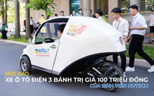 Độc đáo xe ô tô điện 3 bánh trị giá 100 triệu đồng của sinh viên HUTECH