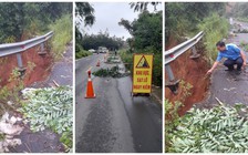 Bình Phước: Lại xảy ra sạt lở trên tuyến đường Sao Bọng - Đăng Hà