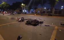 Kinh hoàng tai nạn mô tô trên đường song hành Xa lộ Hà Nội