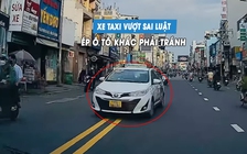 Phẫn nộ xe taxi chạy ẩu, lấn làn ép xe đi đúng luật phải tránh