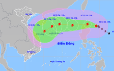 Bão Yinxing hướng thẳng biển miền Trung