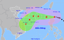 Bão Yinxing đang mạnh cấp 15, hướng thẳng miền Trung