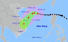 Không khí lạnh khiến bão số 7 giảm 6 - 8 cấp, đổi hướng xuống phía nam