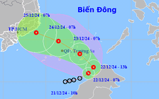 Áp thấp nhiệt đới mạnh lên trên Biển Đông, hướng thẳng Nam bộ, Tây nguyên