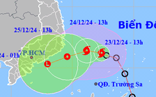 Áp thấp nhiệt đới mạnh thành bão số 10, hướng vào Bình Thuận - Trà Vinh