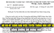 Bộ GD-ĐT cảnh báo việc tuyển thẳng vào lớp 10 bằng chứng chỉ ngoại ngữ