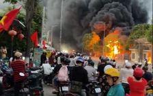 Bình Thuận: Cháy lớn trong khuôn viên trụ sở Công an H.Tánh Linh