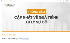 Nhà đầu tư chứng khoán tại VNDIRECT sáng 1.4 vẫn chưa thể giao dịch được