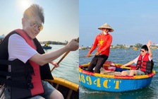 Lâm Chí Dĩnh thích thú chèo thuyền thúng, dạo phố cổ Hội An