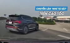 Rùng rợn ô tô con chuyển làn 'như tự sát' trên cao tốc, suýt gây họa