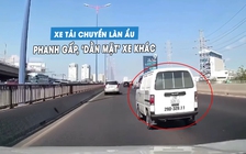 Xe 'su cóc' chuyển làn ẩu, phanh gấp 'cà khịa' ô tô khác suýt gây tai nạn