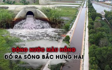 Bí ẩn dòng nước thải màu hồng đổ ra sông Bắc Hưng Hải